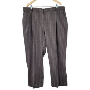 Neiman Marcus Vintage Wool Blend Pinstripe Dress Pleated Trousers Pants